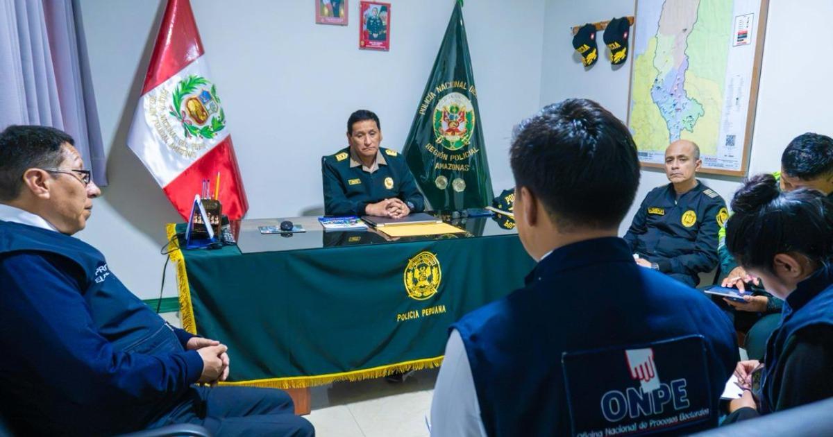 ONPE y PNP coordinan seguridad electoral en Chachapoyas