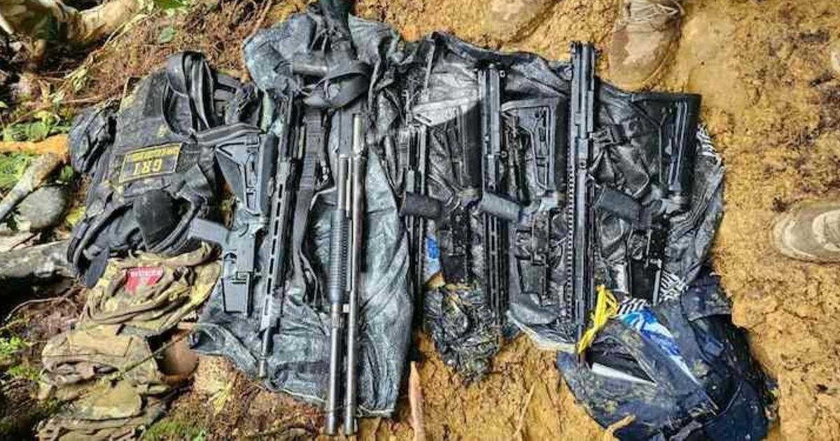 Armas de guerra incautadas a red ilegal en Cenepa