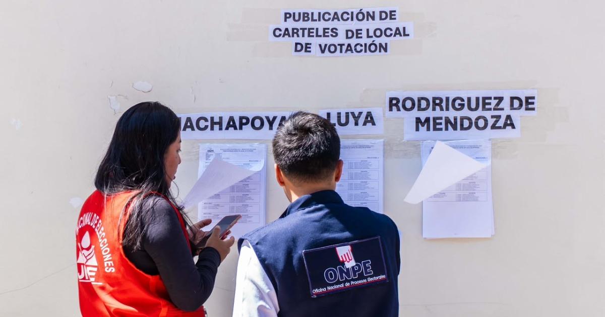 ODPE Chachapoyas publica locales de votación para el 4 de octubre