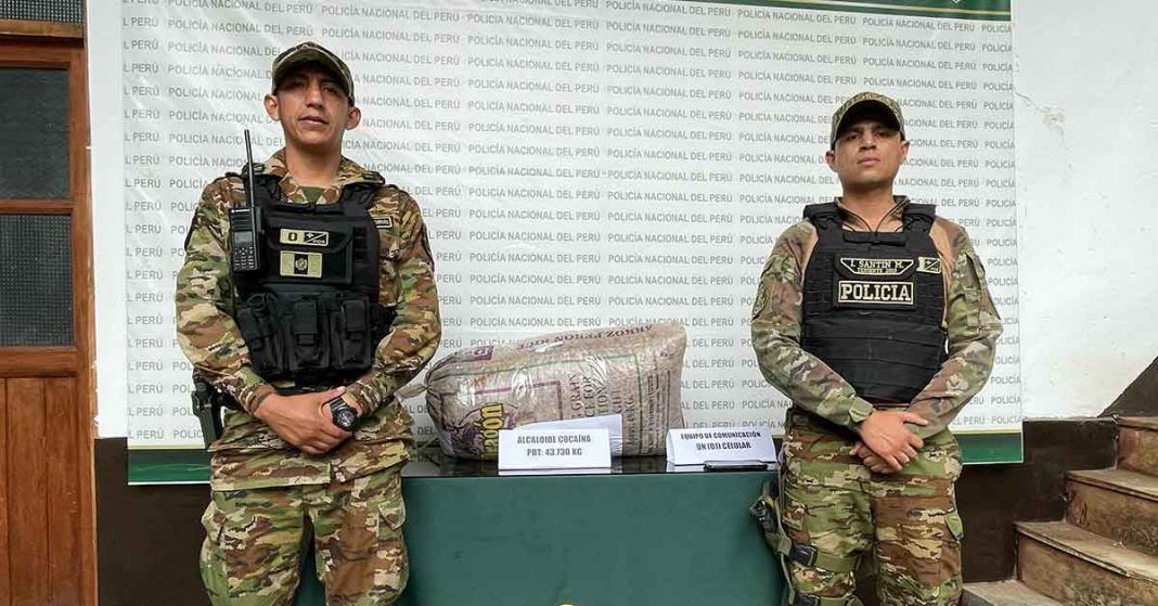 Utcubamba: Incautan más de 40 kilogramos de alcaloide de cocaína
